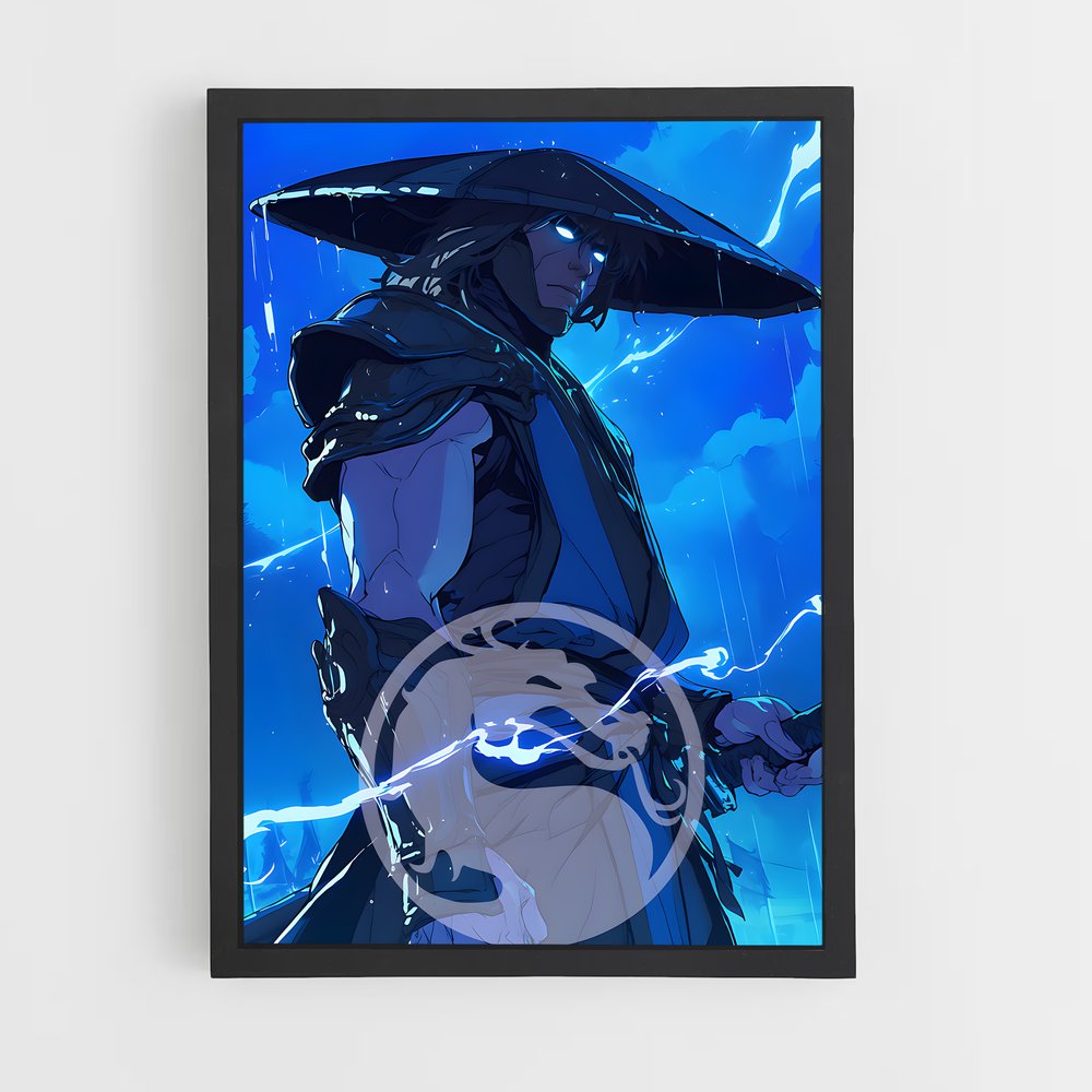 Poster Raiden samouraï – affiche Mortal kombat (vue 2)